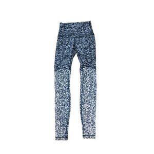 Lululemon Size 4 Black White Print High Waist Athletic Active Sporty Pants
